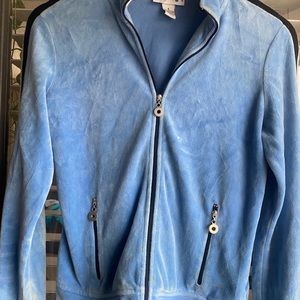 Sports Co baby blue Velour tracksuit jacket